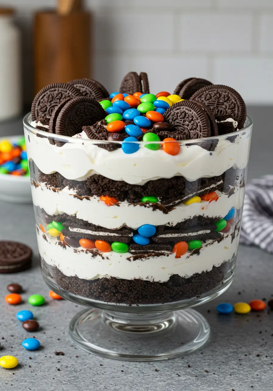 M&amp;M’s Oreo Trifle: Easy No-Bake Dessert