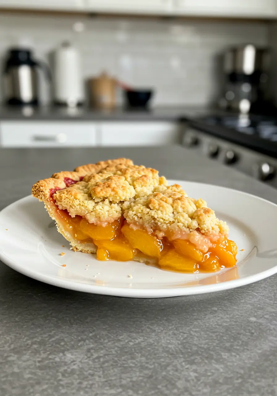 Peach Crumble Pie 3 Peach Crumble