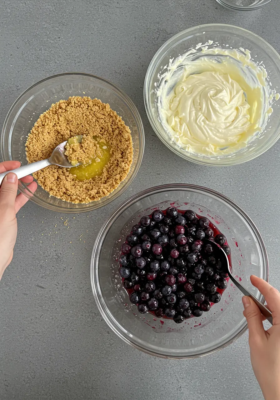 Blueberry Crumble Cheesecake 8 Blueberry Crumble Cheesecake top 2