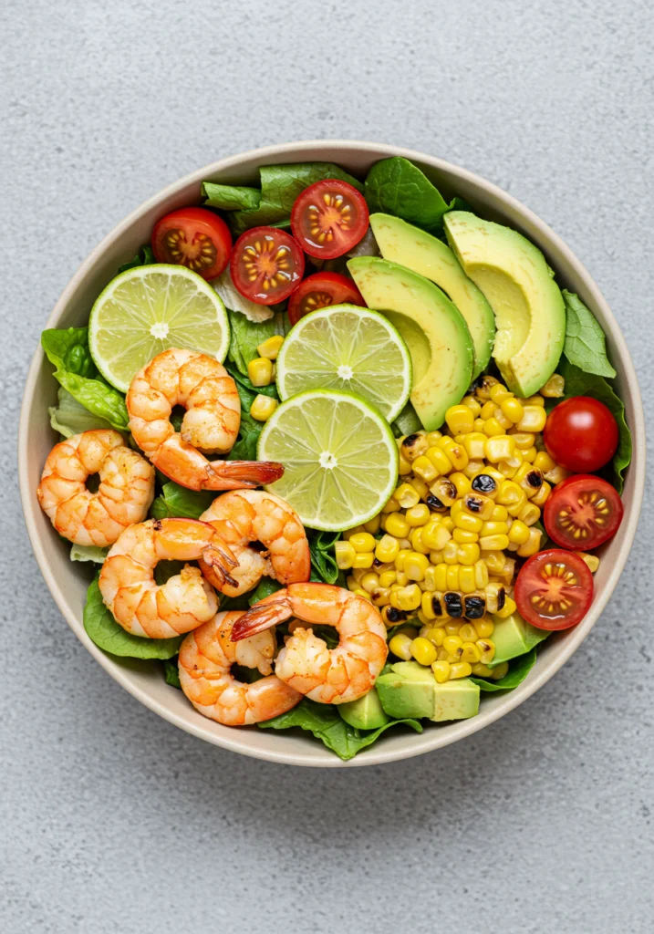 Grilled Shrimp, Avocado, and Corn Salad 4 Grilled Shrimp and Avocado Salad