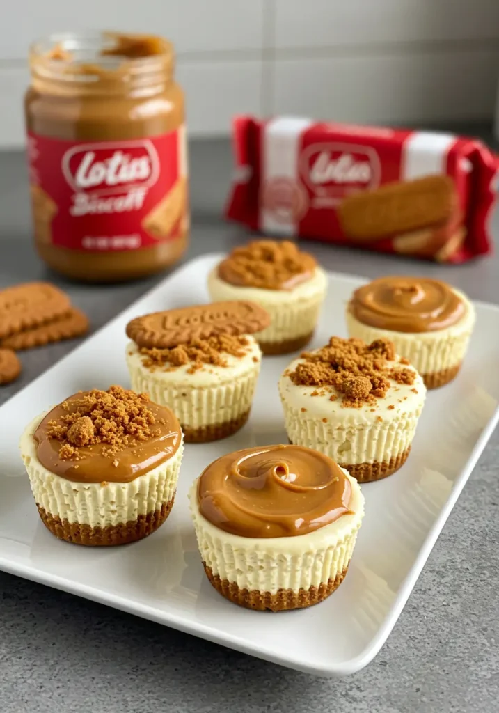 Mini Biscoff Cheesecakes 5 No-bake Biscoff cheesecake