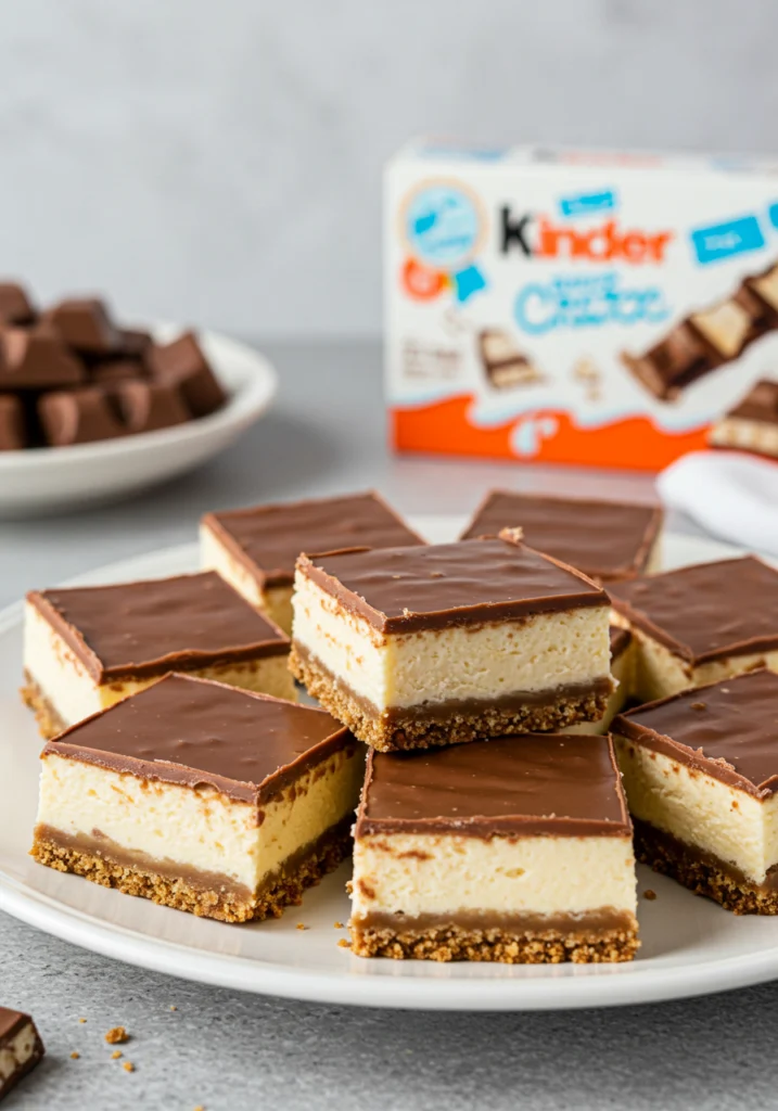 No-Bake Kinder Cheesecake Bars 4 No-Bake Kinder Dessert Bars