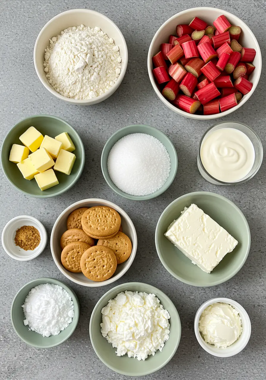 Rhubarb Crumble Cheesecake 3 No-Bake Rhubarb cheesecake