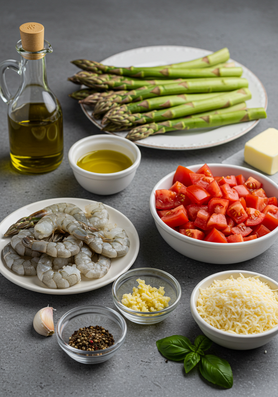 Angel Hair Pasta with Shrimp, Asparagus and Basil 5 Pasta with Shrimp Asparagus and Basil ingredient 2