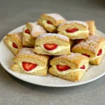 Strawberries & Cream Pastry Puffs 6 Strawberry Whipped Cream Pastry Puffs