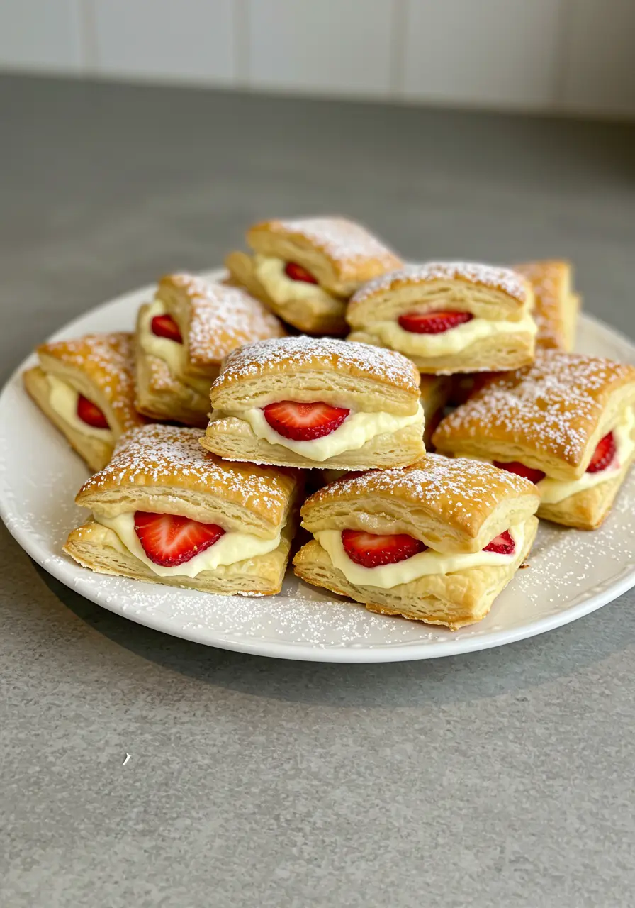 Strawberries & Cream Pastry Puffs