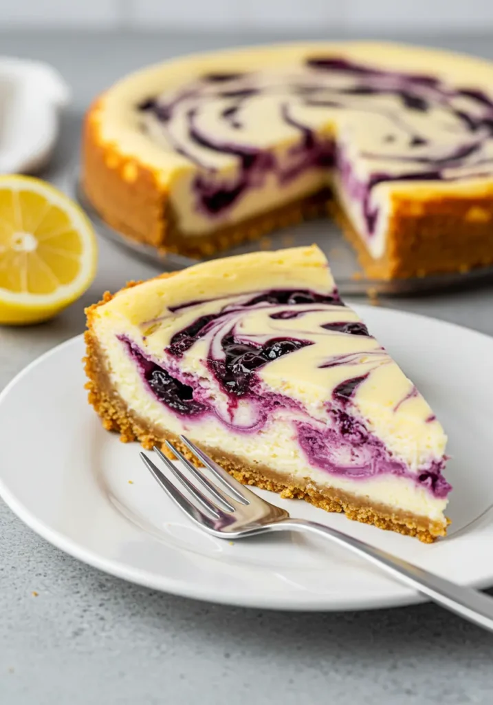 Lemon Blueberry Cheesecake 5 creamy Lemon Blueberry Cheesecake 1 2