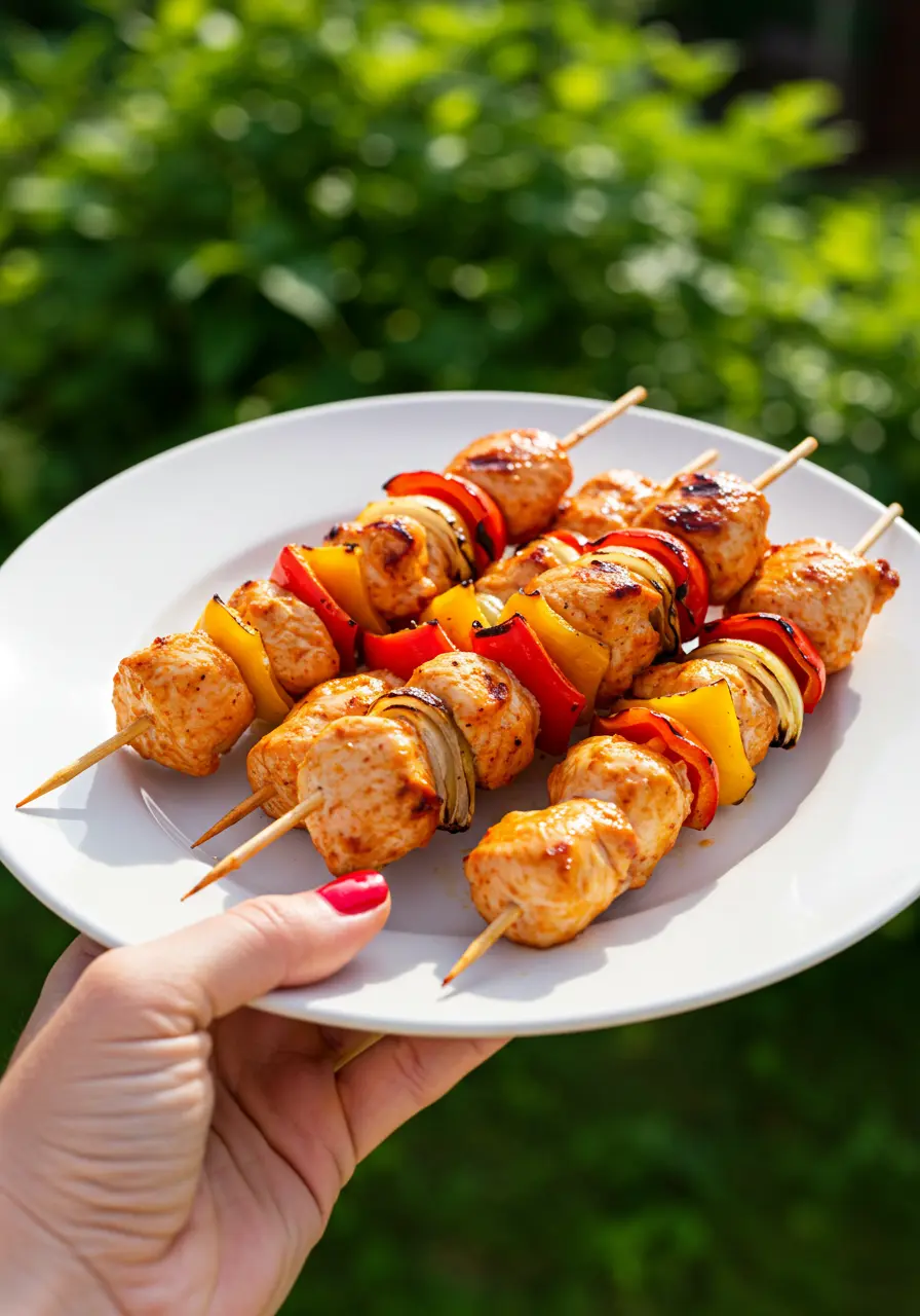 BBQ Chicken Skewers 9 chicken skewers 1