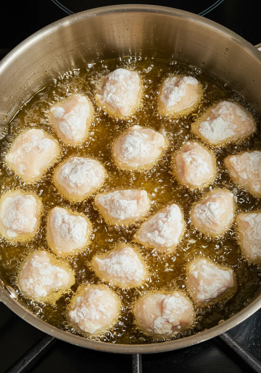 Sticky Honey Chicken 19 Sweet Honey Chicken fry 1