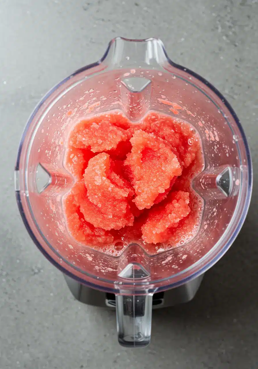 Watermelon Slushie with 3 Ingredients 9 Watermelon Slushie in blender 1