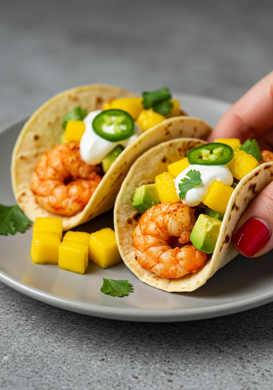 Shrimp Tacos with Avocado-Mango Salsa 11 Shrimp Tacos with Avocado-Mango Salsa