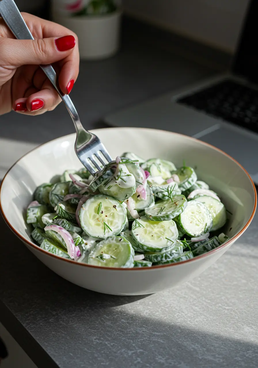 creamy cucumber salad