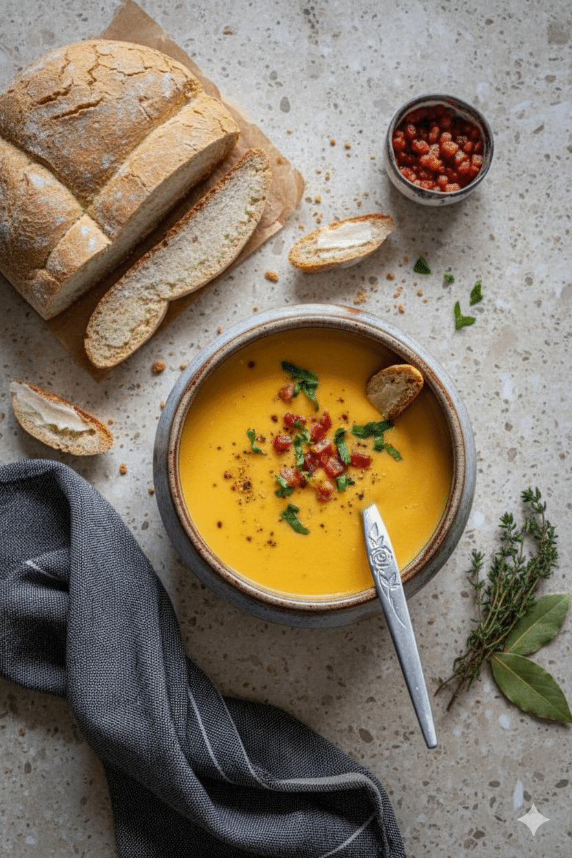 Creamy Lentil and Bacon Soup – Cozy, Budget-Friendly &amp; Packed with Veggies