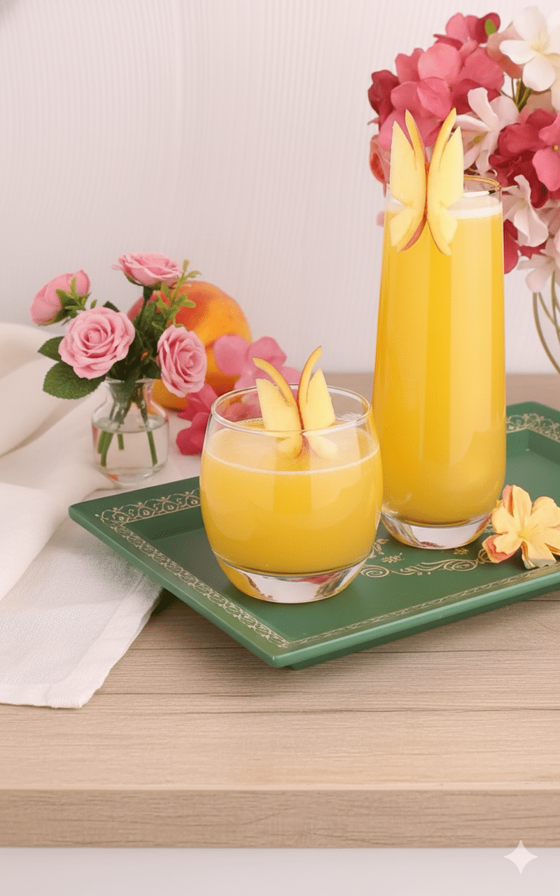 Sparkling Peach Bellini Mocktail