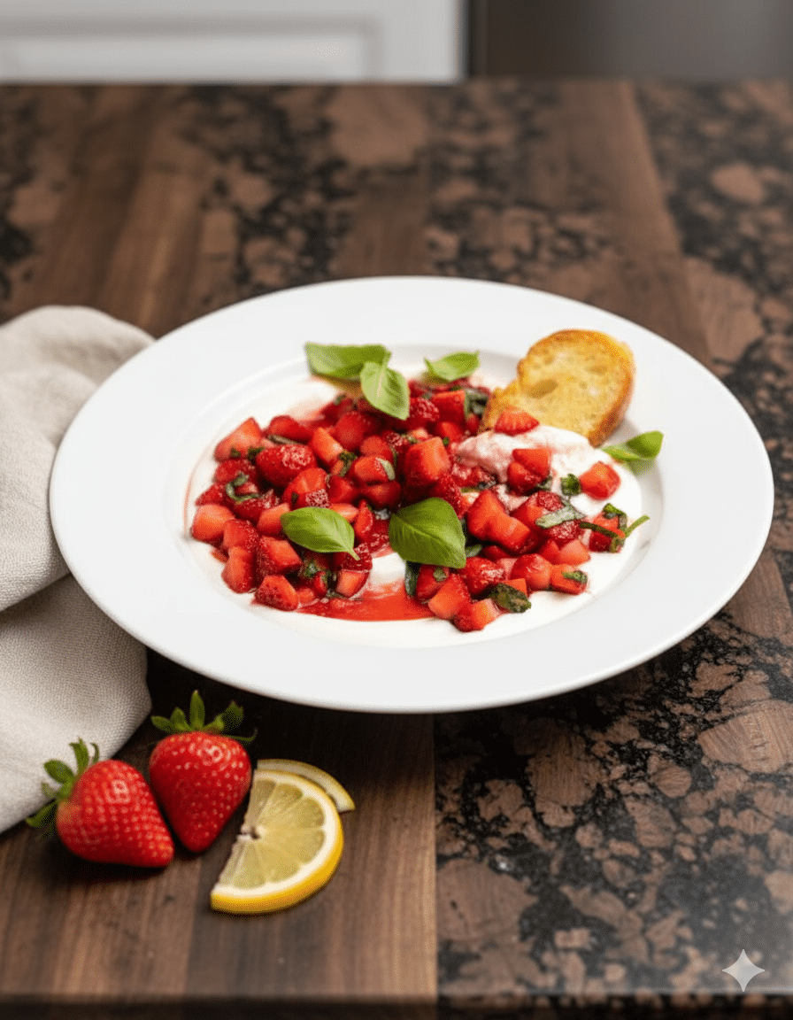 Whipped Feta Dip with Macerated Strawberries