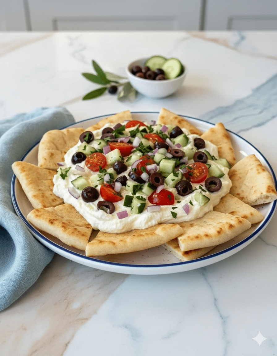 The Ultimate Greek Layer Dip with Whipped Feta (Easy, Fresh &amp; Flavor-Packed)