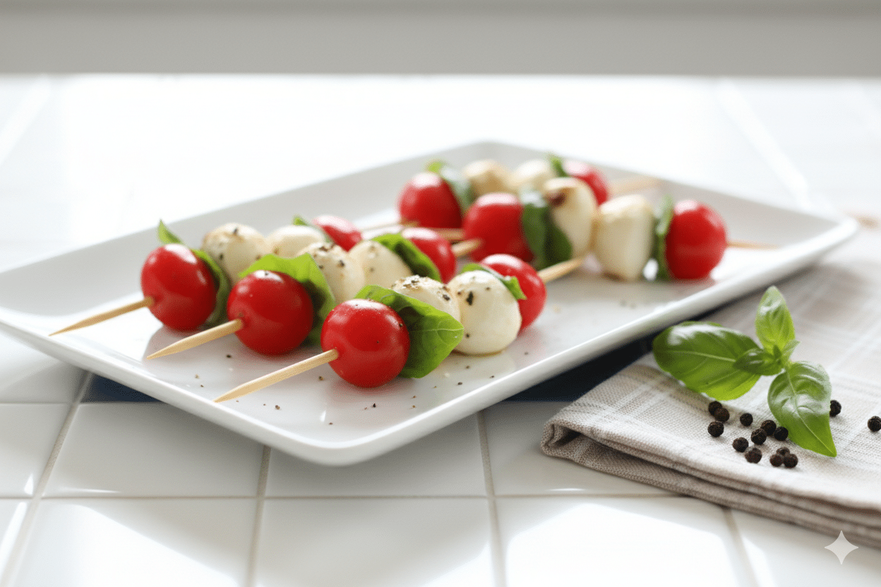 Mini Caprese Skewers – Fresh, Flavorful &amp; Perfect for Any Occasion