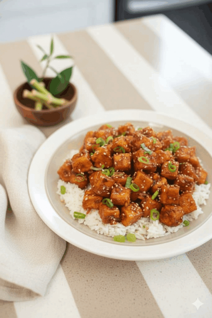 Sweet and Spicy Honey Garlic Tofu 3 Generated Image October 30 2025 1 15PM