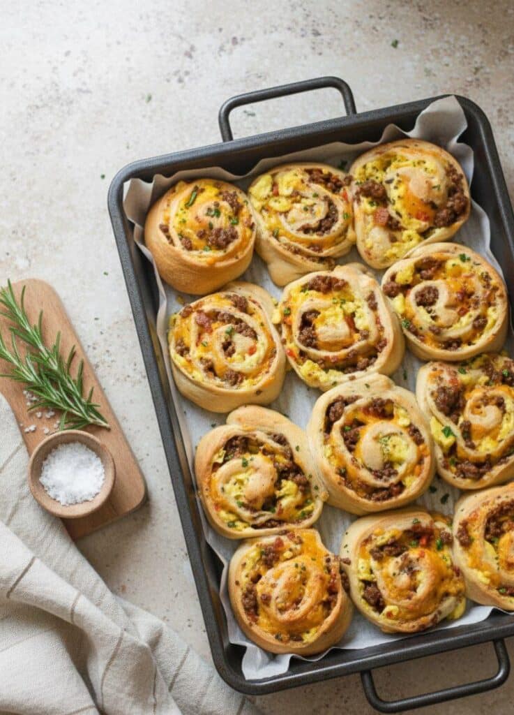 Savory Breakfast Rolls Filled with Sausage, Bacon, Eggs, and Cheese 6 5850456906059680669 121