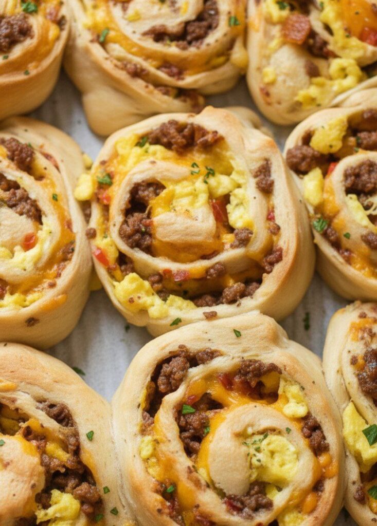 Savory Breakfast Rolls Filled with Sausage, Bacon, Eggs, and Cheese 7 5850456906059680670 121