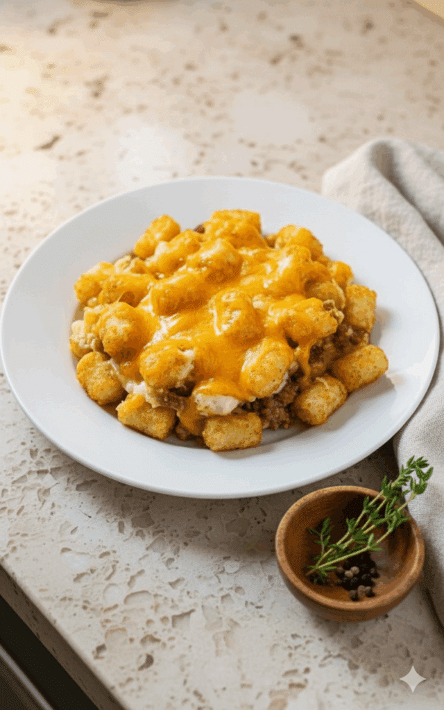 Crispy Sausage Tater Tot Breakfast Casserole 3 Generated Image November 09 2025 12 36PM