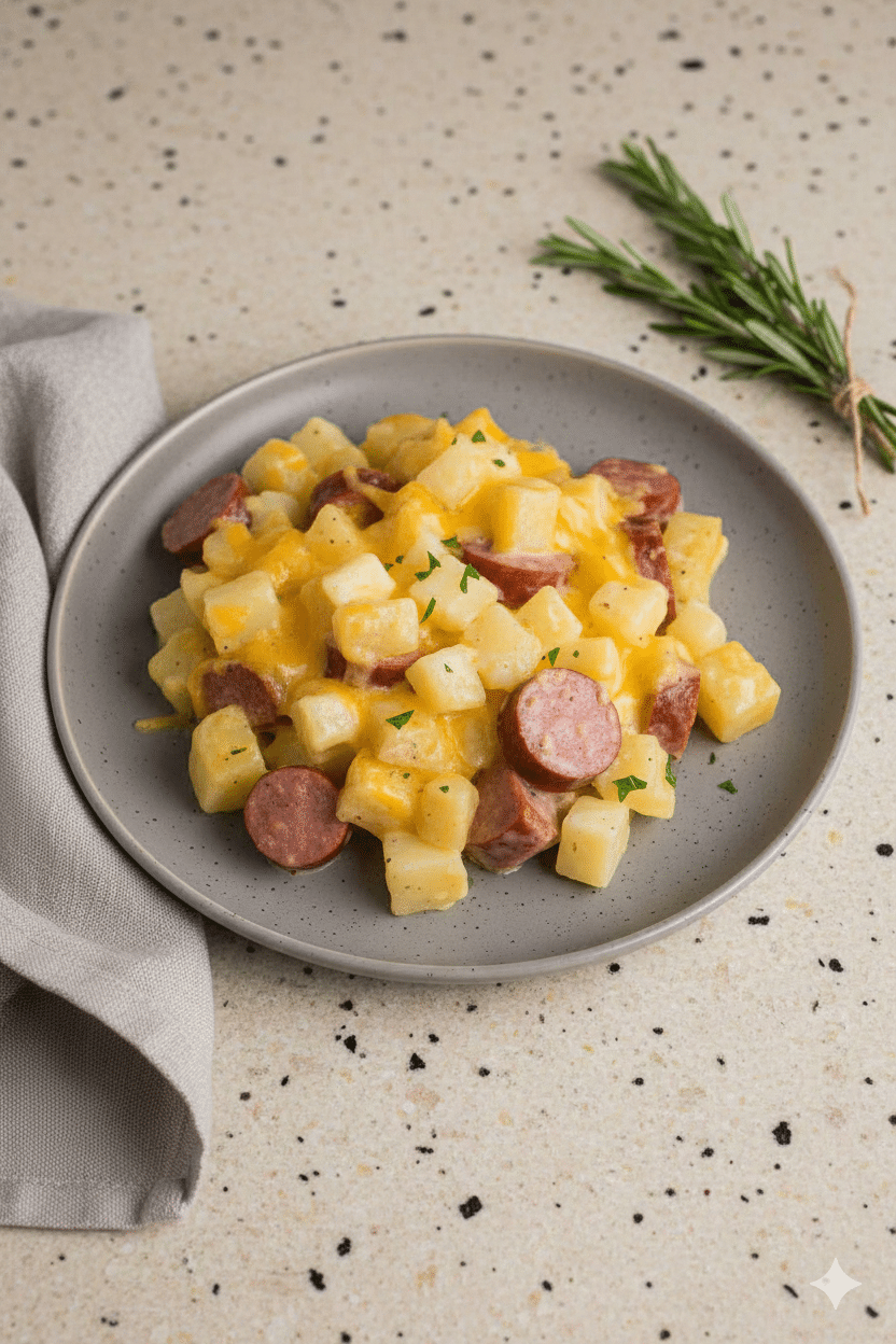Hearty Slow Cooker Sausage and Potato Casserole