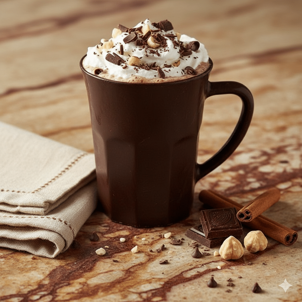 Hazelnut Vanilla Hot Chocolate