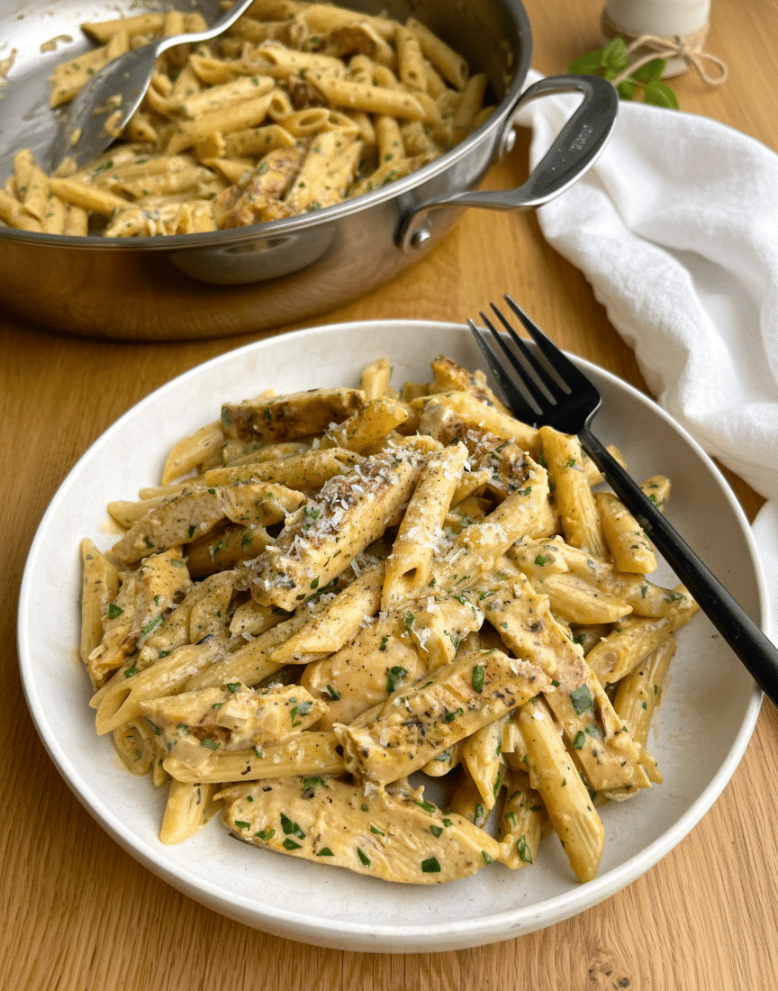 A Comforting One-Pan Garlic Parmesan Chicken and Pasta for Busy Nights