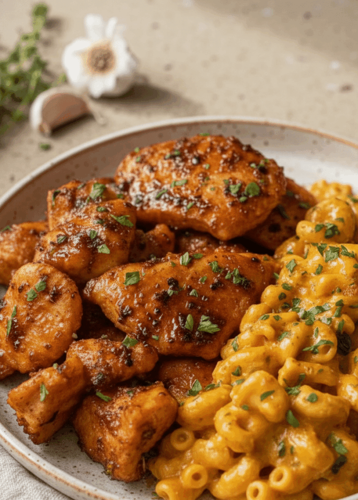 High-Protein Honey Garlic Butter Chicken with Creamy Mac & Cheese 7 Generated Image November 19 2025 10 54AM e1763546886248